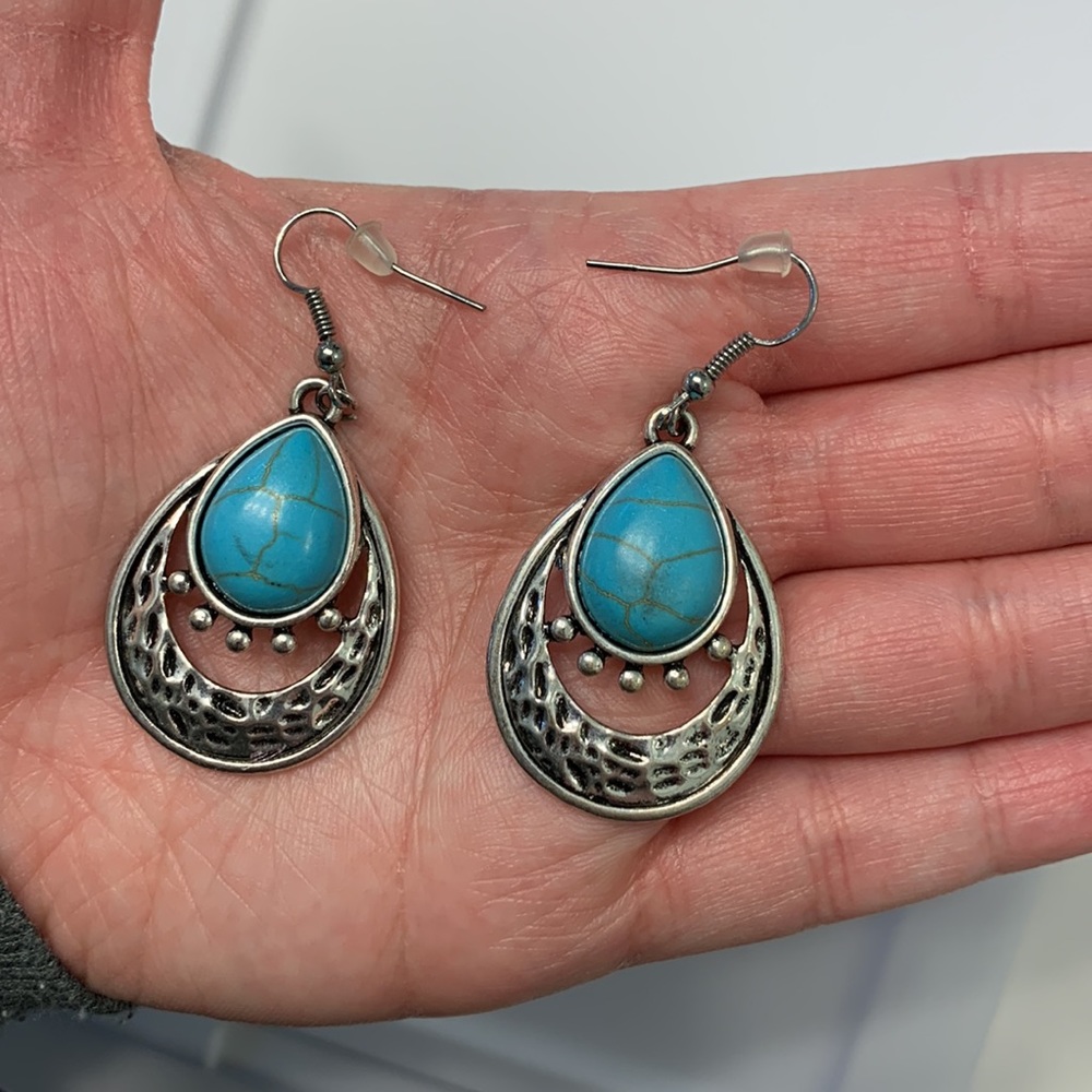 Turquoise Teardrop Earrings